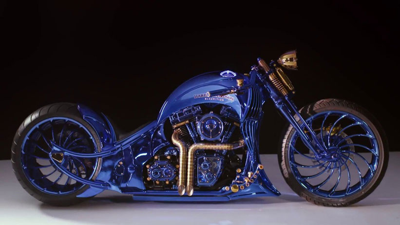 گرانترین موتور سیکلت جهان | هارلی‌ دیویدسون بوخرر بلو ادیشن