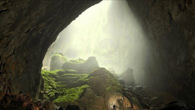 تصویر از بزرگترین غار جهان با رودخانه ، آبشار و ابر و غیره